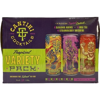 Cantiki Cocktails Tropical Variety 12pk 12oz Cans - Shenango Beverage